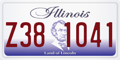 IL license plate Z381041