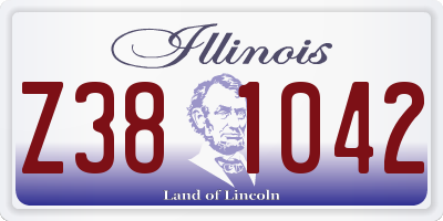 IL license plate Z381042