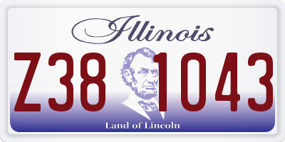IL license plate Z381043