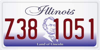 IL license plate Z381051