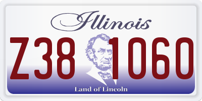 IL license plate Z381060