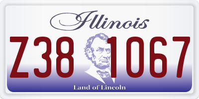 IL license plate Z381067