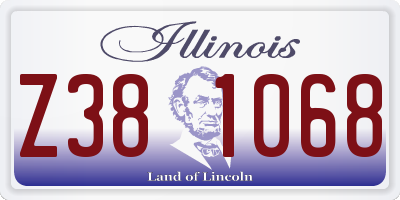 IL license plate Z381068