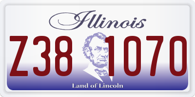 IL license plate Z381070