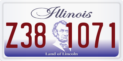IL license plate Z381071
