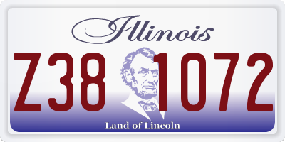 IL license plate Z381072