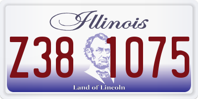 IL license plate Z381075