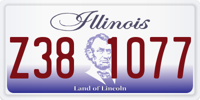 IL license plate Z381077