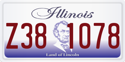 IL license plate Z381078