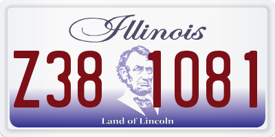 IL license plate Z381081