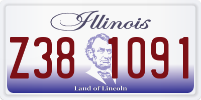 IL license plate Z381091