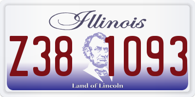 IL license plate Z381093