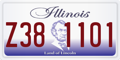 IL license plate Z381101
