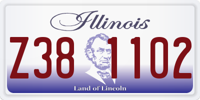 IL license plate Z381102