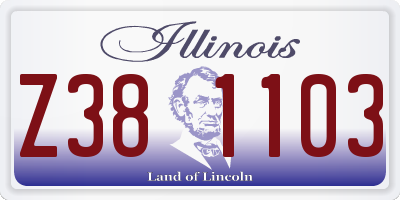 IL license plate Z381103