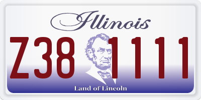 IL license plate Z381111