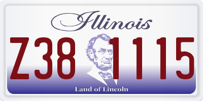 IL license plate Z381115
