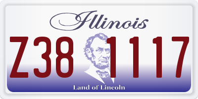 IL license plate Z381117