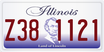 IL license plate Z381121