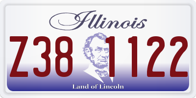 IL license plate Z381122