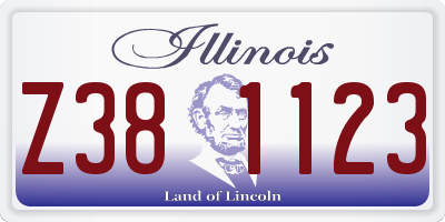 IL license plate Z381123