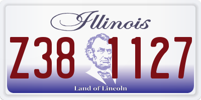IL license plate Z381127