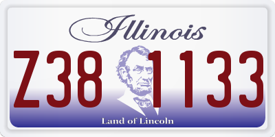 IL license plate Z381133