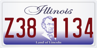 IL license plate Z381134