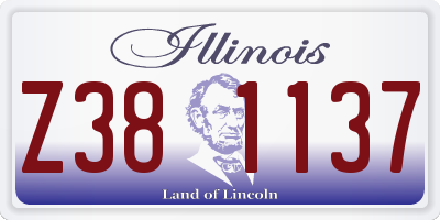 IL license plate Z381137