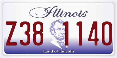 IL license plate Z381140