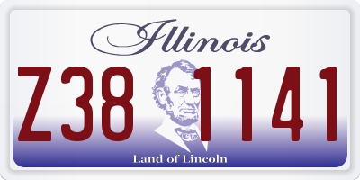 IL license plate Z381141