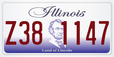 IL license plate Z381147