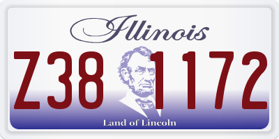 IL license plate Z381172