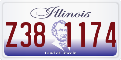 IL license plate Z381174