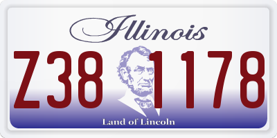 IL license plate Z381178