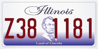 IL license plate Z381181
