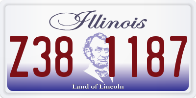 IL license plate Z381187