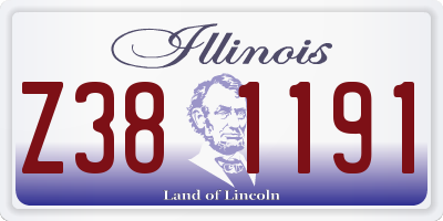 IL license plate Z381191