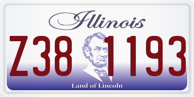 IL license plate Z381193