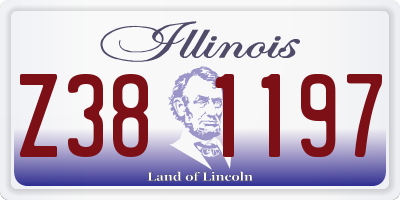 IL license plate Z381197