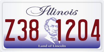 IL license plate Z381204