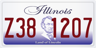 IL license plate Z381207