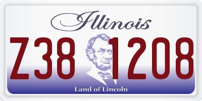 IL license plate Z381208