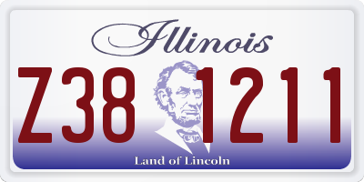 IL license plate Z381211
