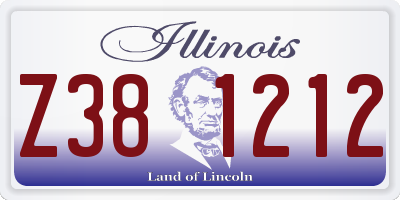 IL license plate Z381212