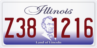 IL license plate Z381216