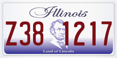 IL license plate Z381217