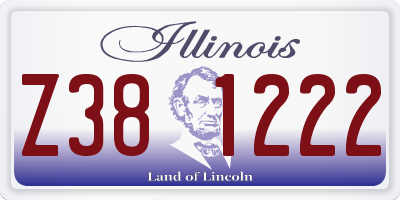 IL license plate Z381222