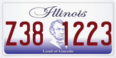 IL license plate Z381223