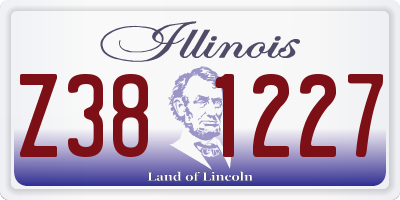 IL license plate Z381227